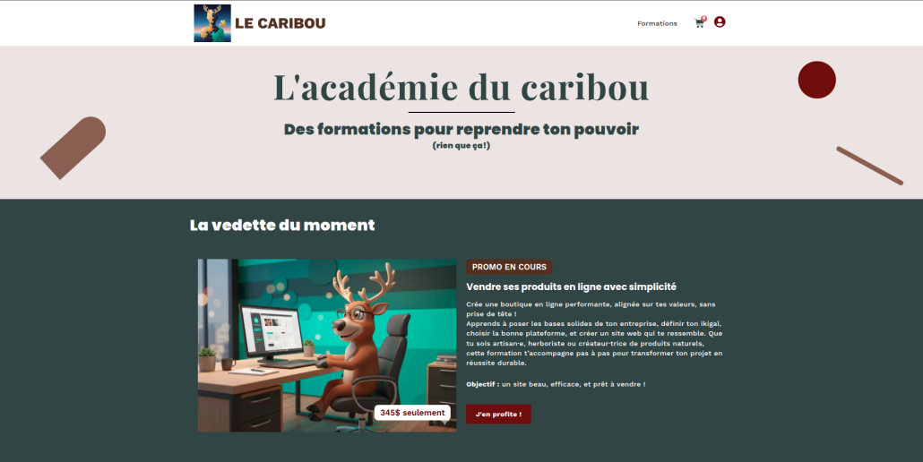 Académie du caribou - des formations pour reprendre ton pouvoir