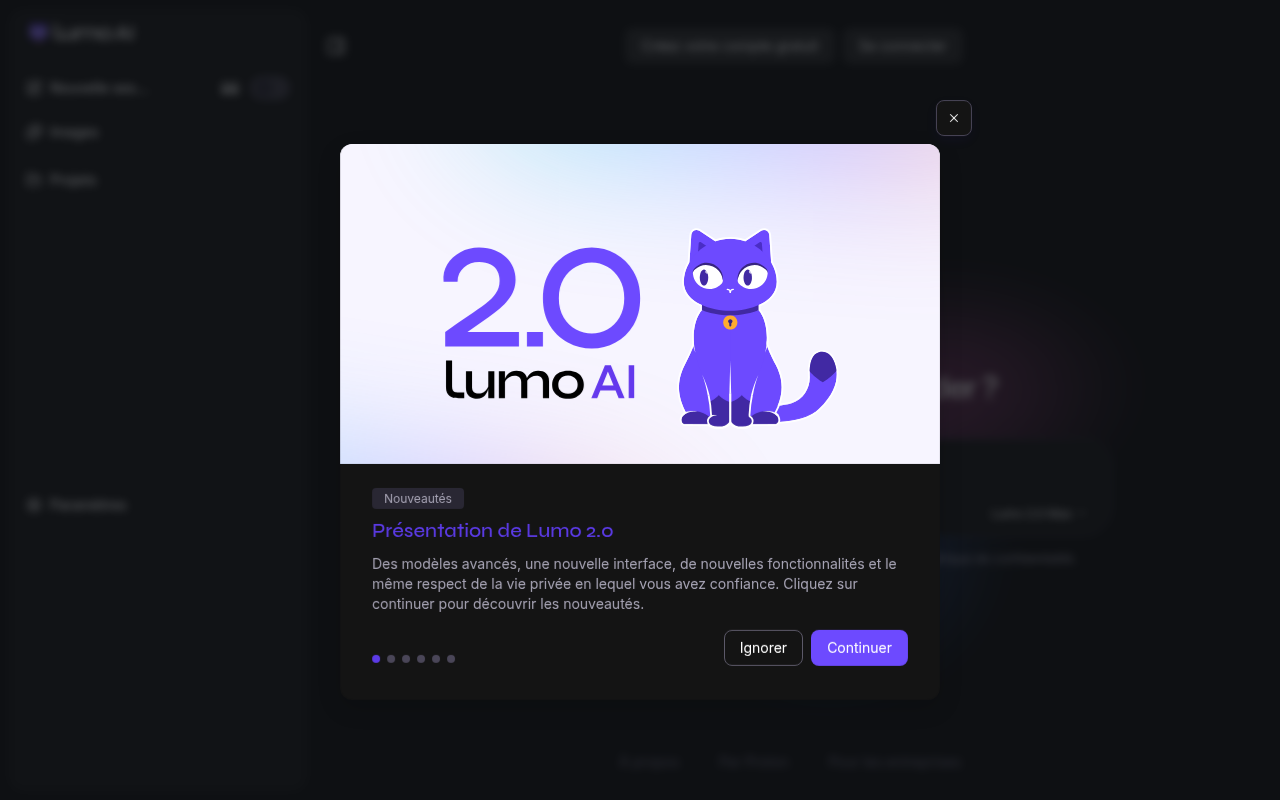 Quelle IA choisir quand on tient à sa vie privée ? image Capture d'écran de Lumo 2.0, l'assistant IA chiffré de Proton